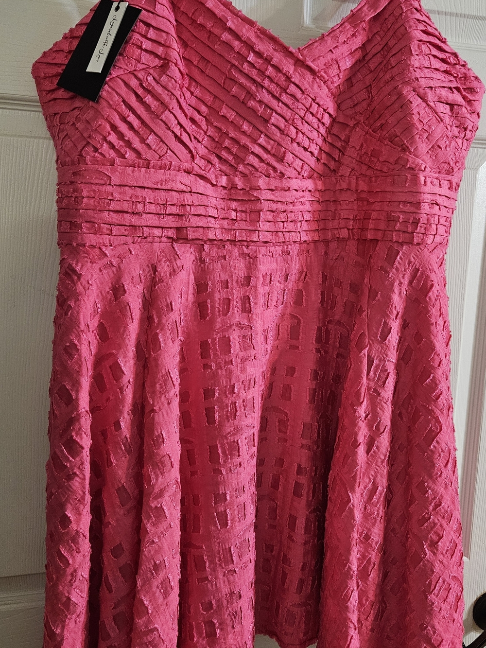 Women's Pink Textured Mini Dress Size 2X